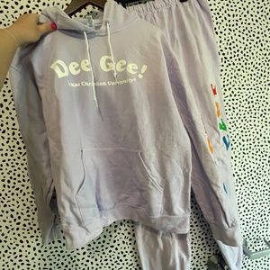 TCU Delta Gamma DG DeeGee Purple Sweatsuit